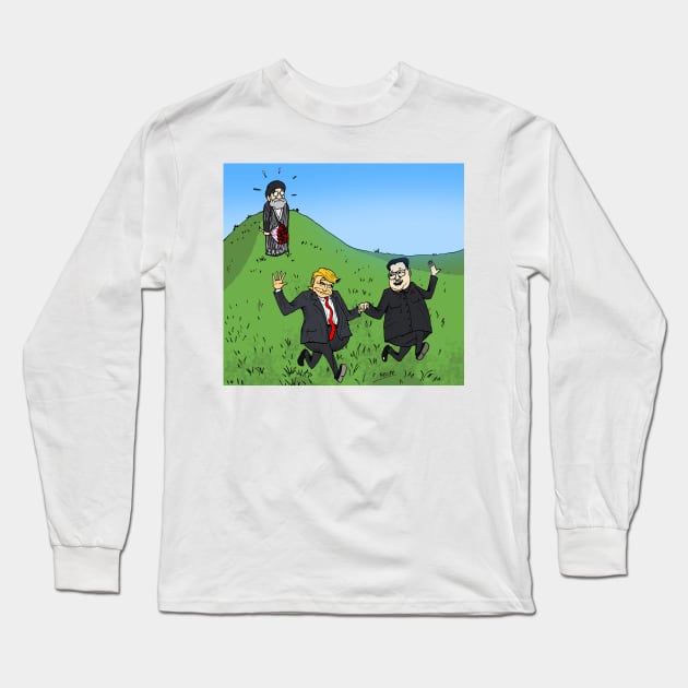 Iran Kim Trump Long Sleeve T-Shirt by Felipe.Makes.Cartoons